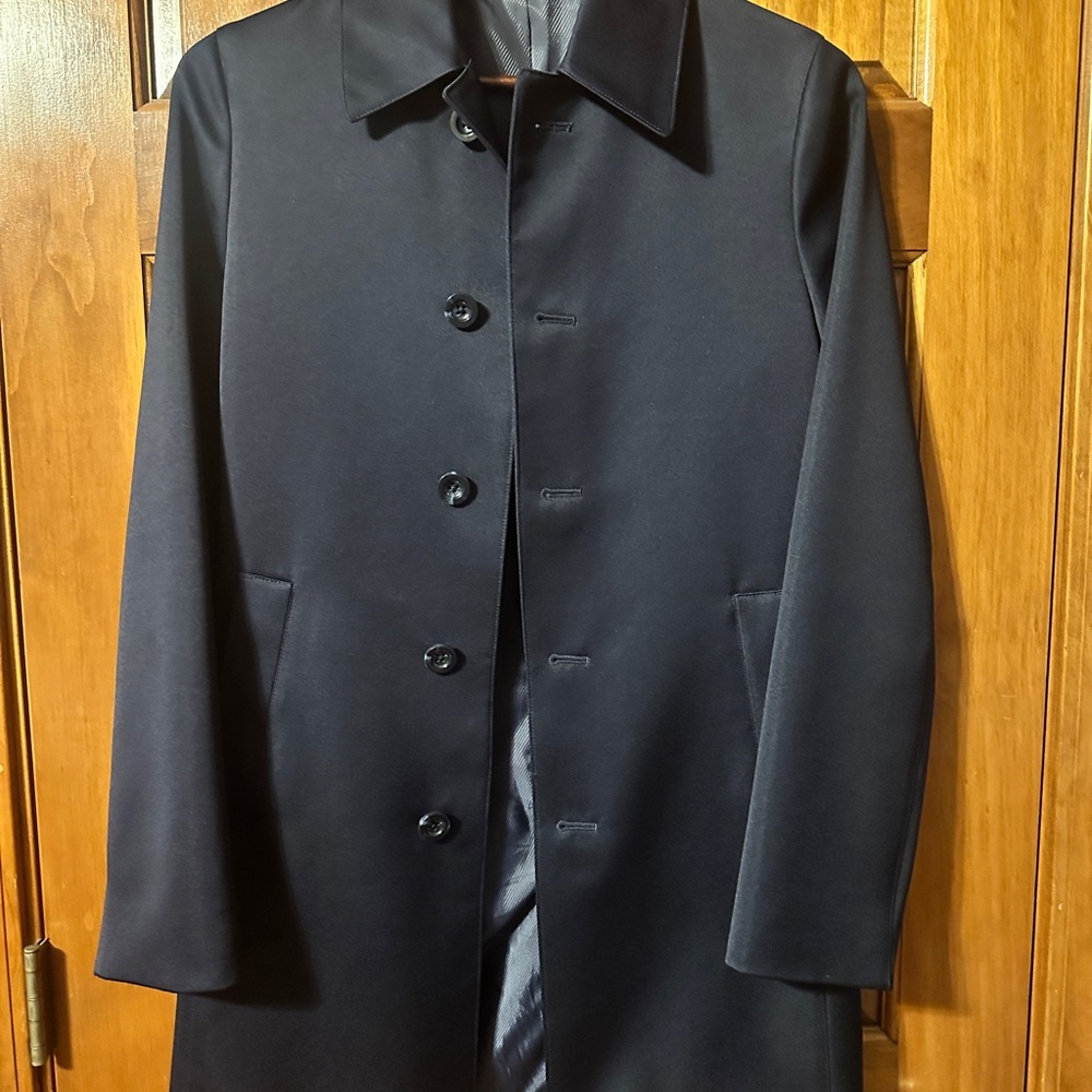 Murano Slim Fit Navy Blue Coat